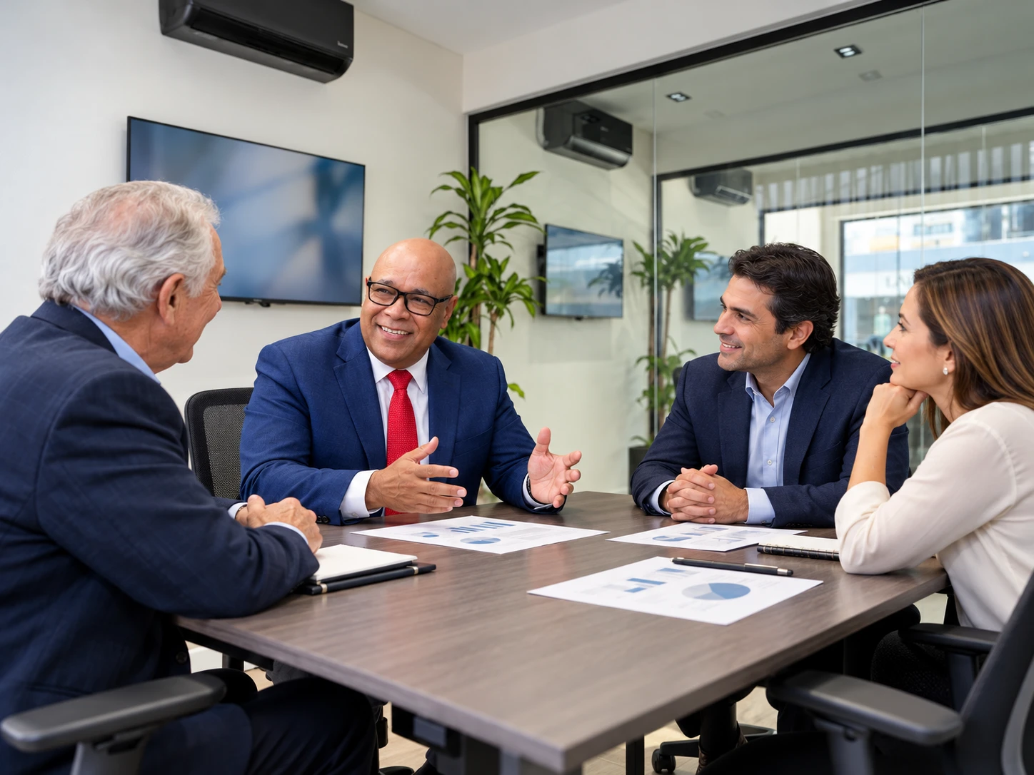 Domingo Paulino asesora a los dueños de una empresa familiar en una reunión de directorio